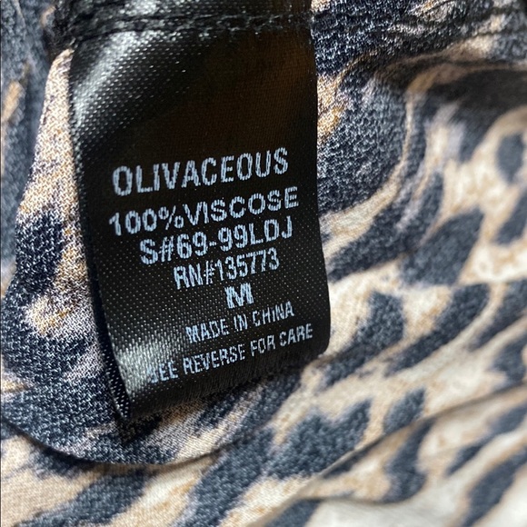 Olivaceous Leopard Print mini Slip Dress with spaghetti straps size medium - Picture 9 of 9